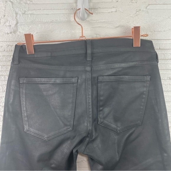 Banana Republic Luxe Sateen Coated Black Skinny Jeans Size 25 - Picture 10 of 15